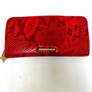 BCBGeneration Red Snakeskin Print Wallet